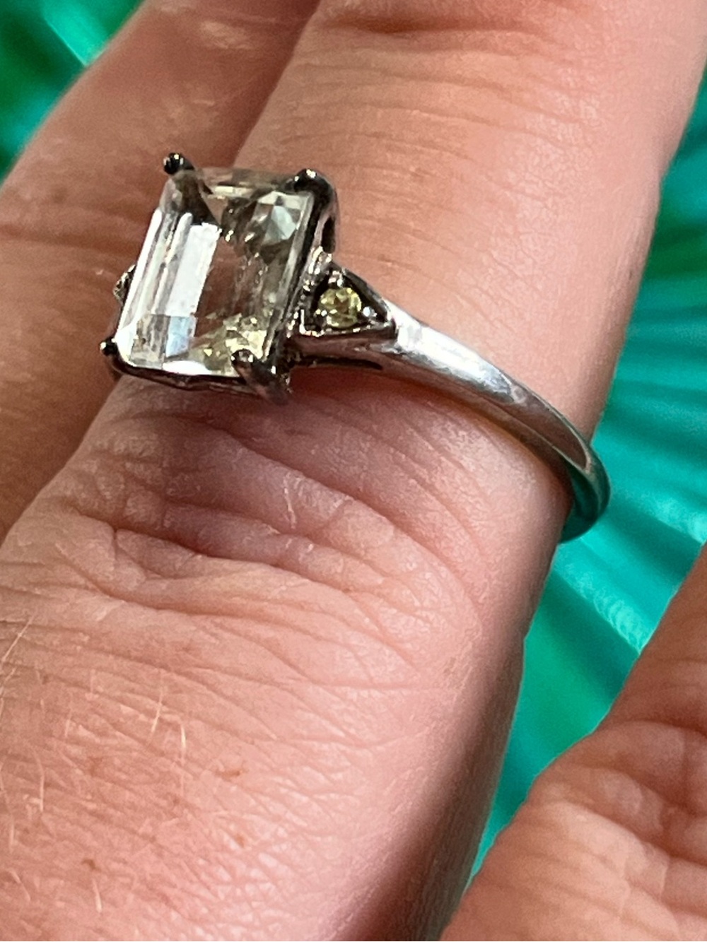 Chuck Clemency STS Green Amethyst Prasiolite Sterling Silver 925 Size 6.75 Ring - Picture 3 of 7